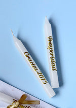 Vela blanca individual personalizada