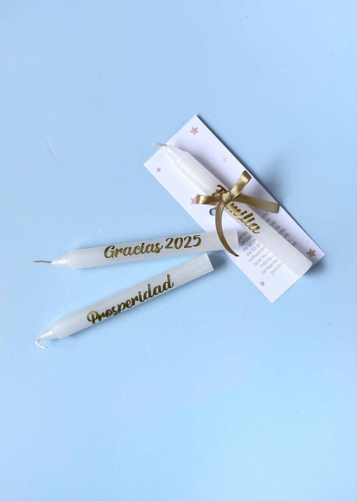 Vela blanca individual personalizada