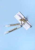 Vela blanca individual personalizada