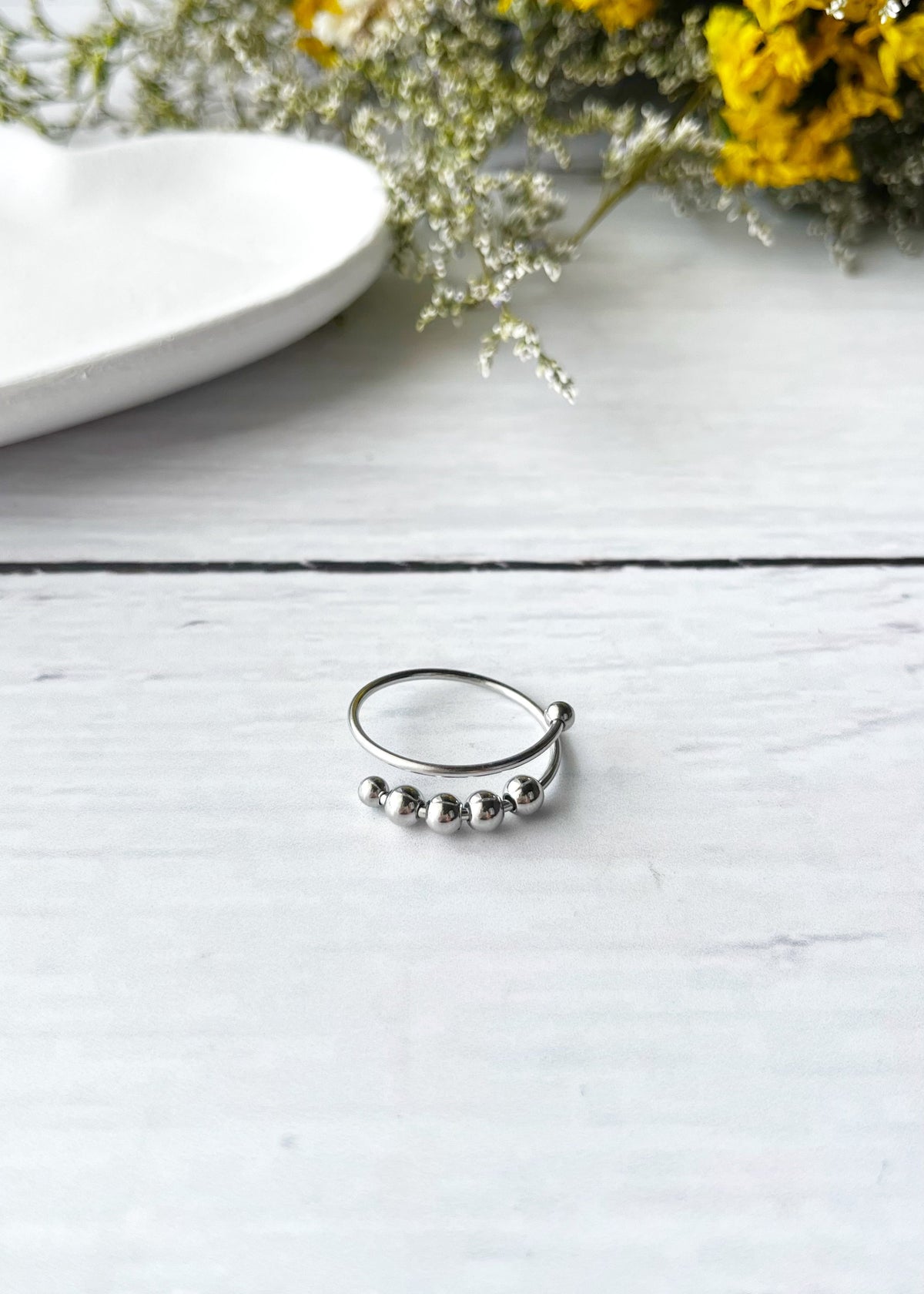anillo anti ansiedad de bolas