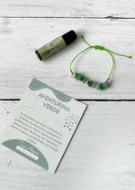pulsera manilla de aventurina verde 