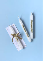 Vela blanca individual personalizada