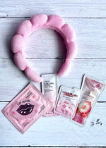 masaje facial, set de cuidado facial, diadema skincare