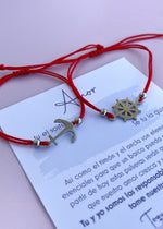 Pulseras o tobilleras timón y ancla