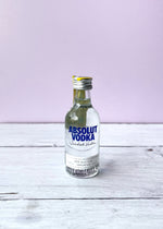 licor mini miniatura vodka absolut