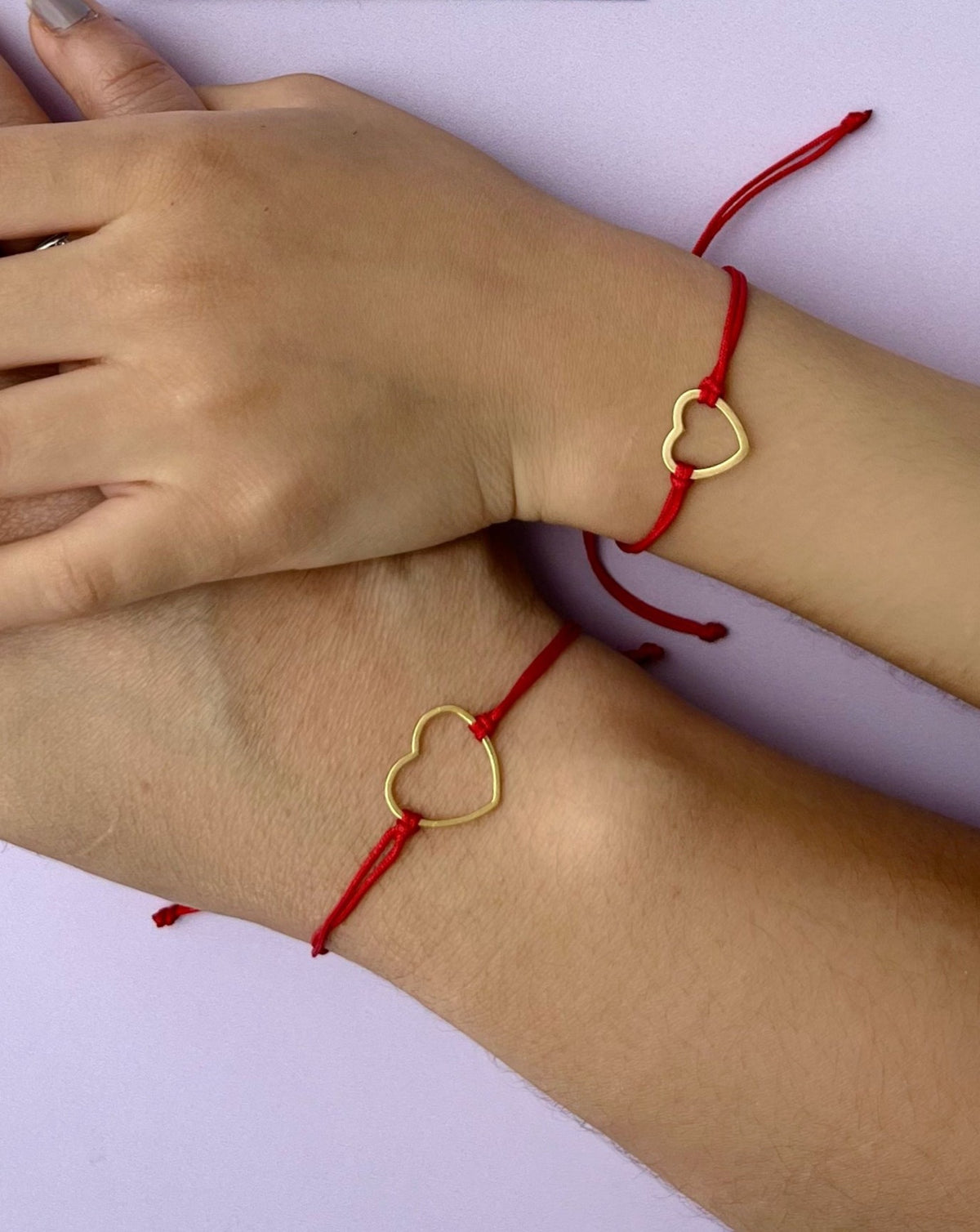 Set de pulseras corazón