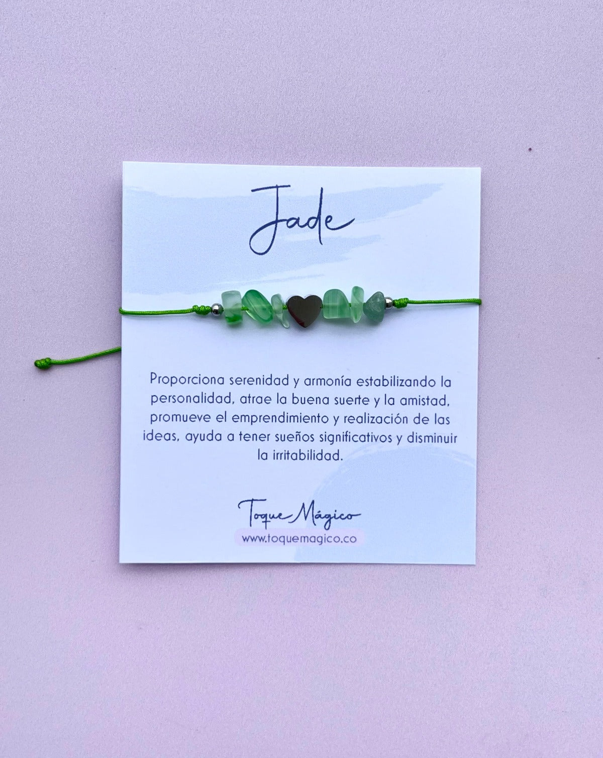 pulsera con piedra jade