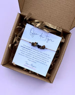 Pulsera ojo de tigre corazón