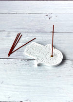 Porta incienso con varitas - Mano Hamsa