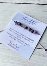 pulsera con piedra natural amatista