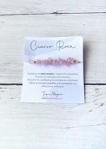 pulsera cuarzo rosa