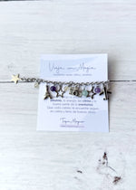 pulsera con charms de viaje
