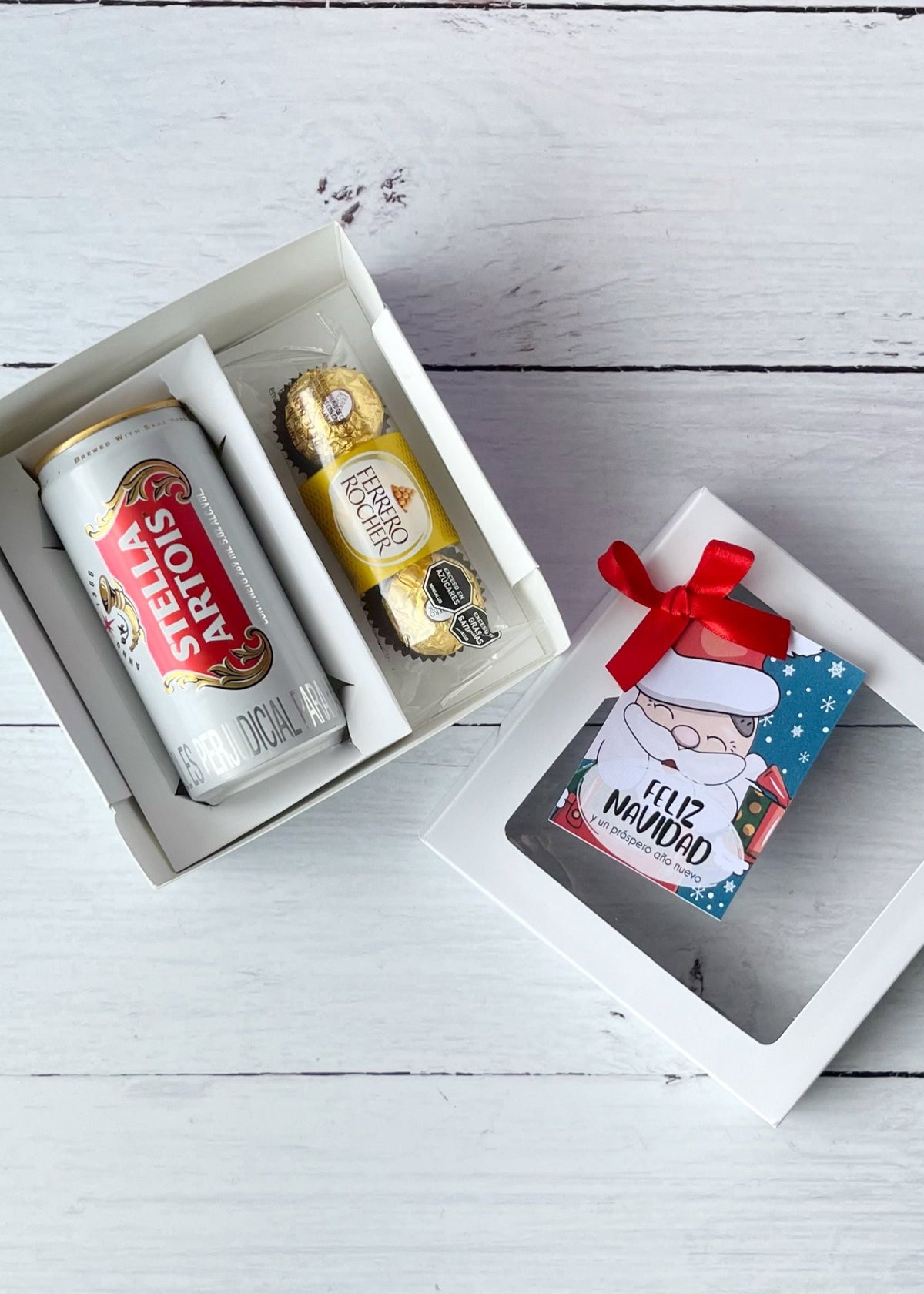 Caja cerveza con ferrero