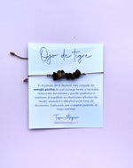 Pulsera ojo de tigre corazón
