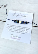 pulsera con piedras naturales lapislazuli