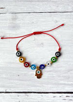 manilla ojos turcos y la mano de Hamsa