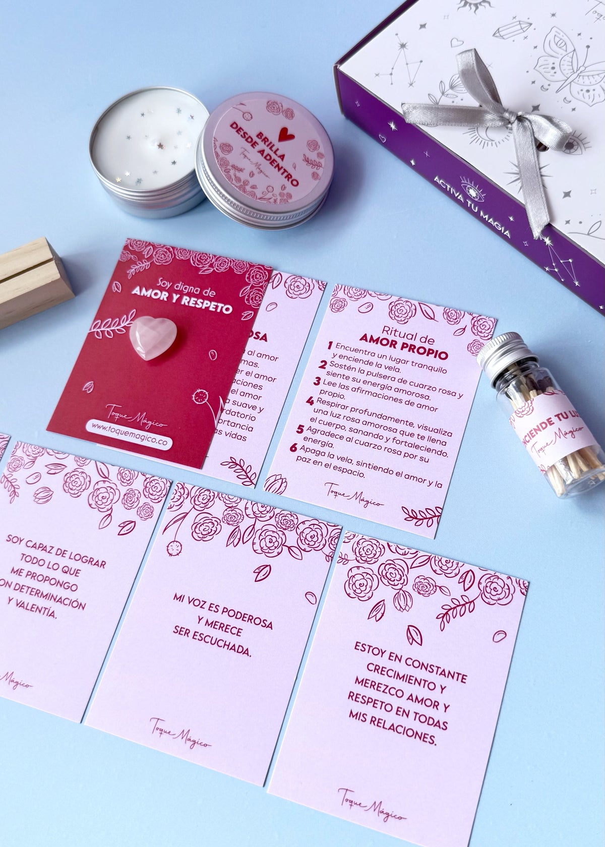 cuarzo rosa en forma de corazón