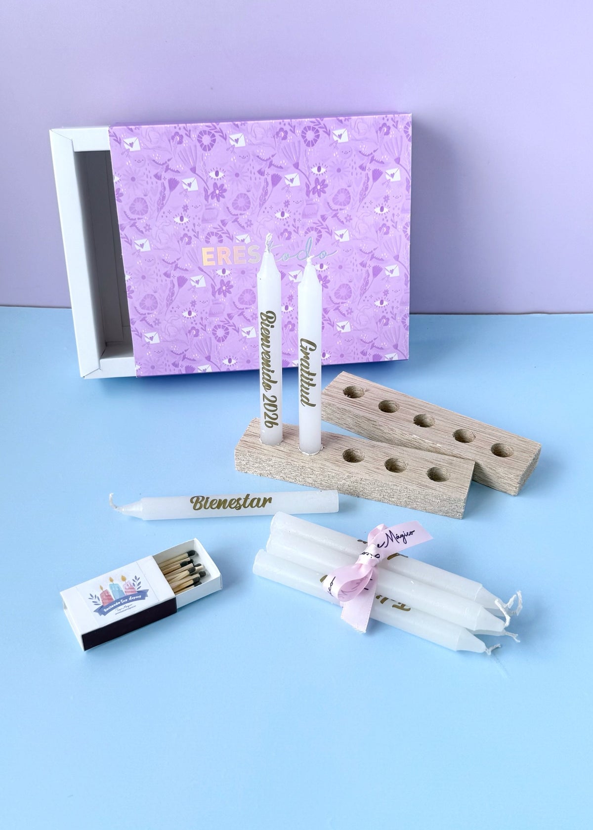 10 Velas navideñas personalizadas con base